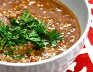 Lenten soup kharcho - delicious and without meat!