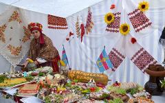 Dishes of national cuisines of Kuban from baked vegetables