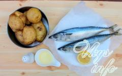 Baked mackerel in the sleeve recipe