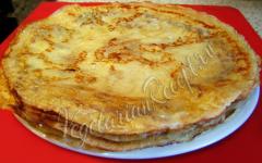 Pancakes in the oven recipe with sour cream How to stew pancakes with cottage cheese