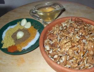 Georgian nut sauce, step-by-step recipe with photos Bazhe - nut sauce
