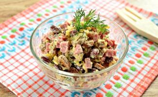 Neobyčejně chutné recepty na saláty z vařených fazolí