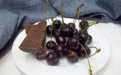 Cherry jam in chocolate Cherry jam in chocolate recipe with butter